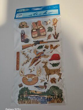 RARE NIP STICKO CLASSIC PAPER HUNTING DEER DUCK SCRAPBOOKING SPORTS STICKERS